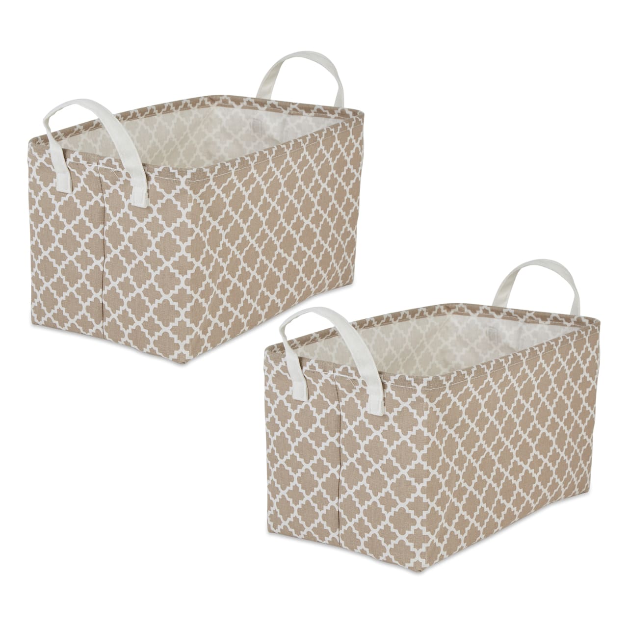 DII® Large Lattice PE-Coated Cotton Polyester Laundry Bin, 2ct.